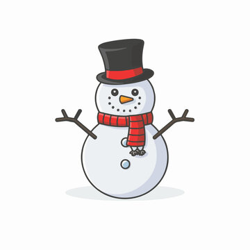 Snowman vector AI generated 