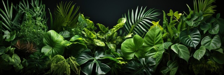 Tropical Leaves Jungle Background Rainforest Plant , Banner Image For Website, Background, Desktop Wallpaper