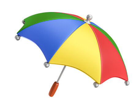 Typical Brazilian dance frevo umbrella in 3d render