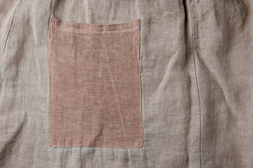 Large pocket on linen pants