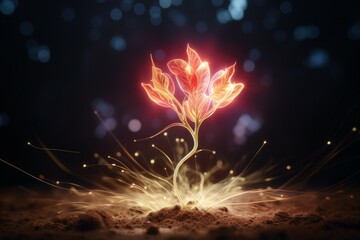 mystical light seedling, creative ideas
