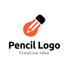 pencil vector illustration icon and logo of education on white background