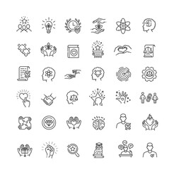 Ethics Icons. Linear Icons. Vector illustration