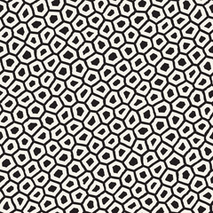 Vector seamless hand-painted pattern. Abstract decorative background with brush strokes. Monochrome hand-drawn texture.