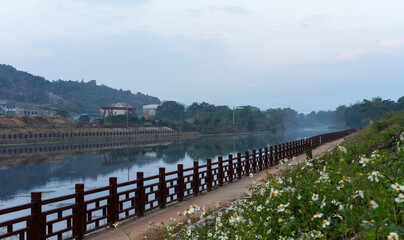 Obraz premium river in the morning