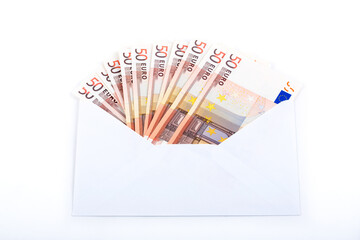 European money in envelope
