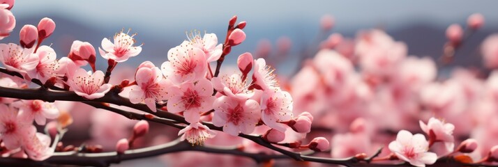 Spring Border Background Art Pink Blossom , Banner Image For Website, Background, Desktop Wallpaper