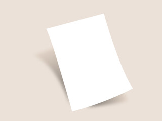 A4 paper flyer blank mockup sheet design, Vector illustration.