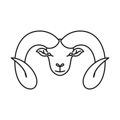 Sheep's Head Icon For Logo And More