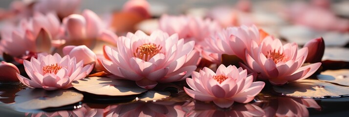 Pink Lotus Banners Oriental Floral Background , Banner Image For Website, Background, Desktop Wallpaper