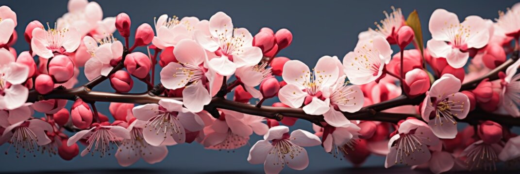 Pretty Crab Apple Blossoms Lower Corner , Banner Image For Website, Background, Desktop Wallpaper
