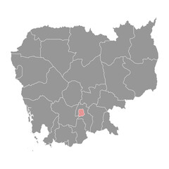 Obraz premium Phnom Penh city map, administrative division of Cambodia. Vector illustration.