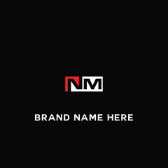 NM logo. N M design. White NM letter. NM, N M letter logo design. Initial letter NM linked circle monogram  logo, NM letter logo vector design.  logo