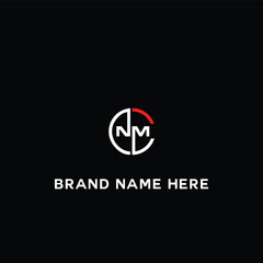 NM logo. N M design. White NM letter. NM, N M letter logo design. Initial letter NM linked circle monogram  logo, NM letter logo vector design.  logo
