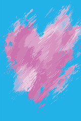 Colorful Love Heart Beautiful Abstract Poster Overlay