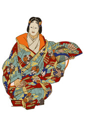 能　月岡耕漁　能楽百番　「千手」