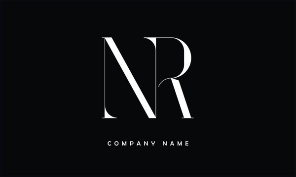 NR, RN, N, R Abstract Letters Logo Monogram