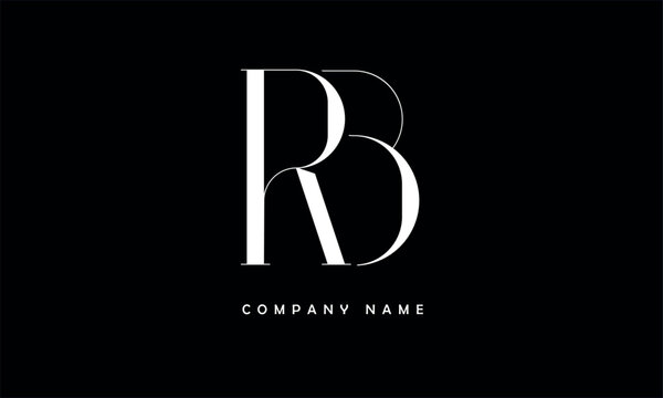 RB, BR, R, B Abstract Letters Logo Monogram