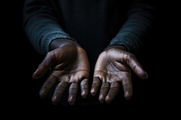 Aging gracefully: a closeup portrait of a wise and weathered elderly man's hands