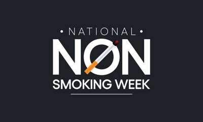 Non Smoking week is observed every year during third week of January, Vector illustration.