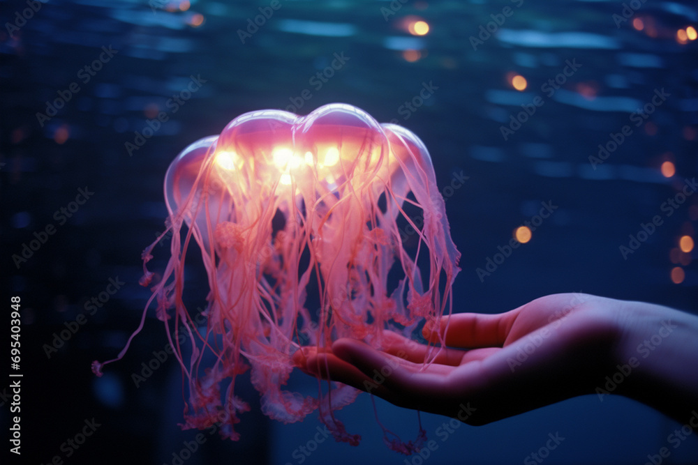 Aufkleber A playful jamboree of jellyfish, offering a visually captivating and amusing element for creative and promotional content.