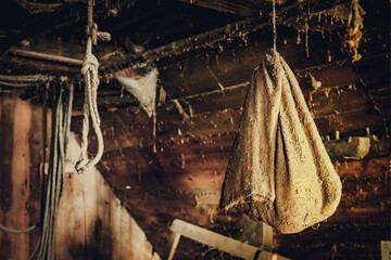 The abandoned mill with living rooms and laboratory.