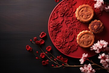 Moon cake Chinese New Year.