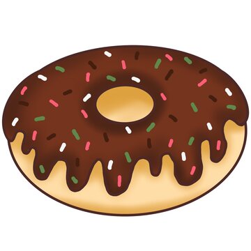 donut with chocolate