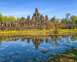 Bayon temple at Angkor Thom, Siem Reap, Cambodia