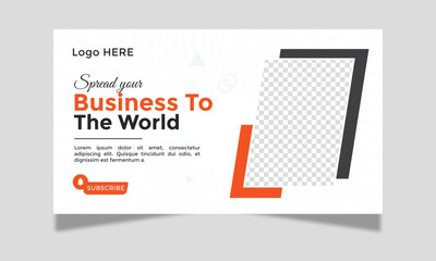 Creative YouTube thumbnail template and social media post web banner template