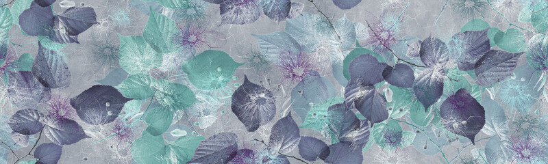 Leaves seamless pattern for ceramic tile, wallpaper or textile design
