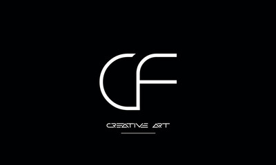 CF, FC, C, F abstract letters logo monogram