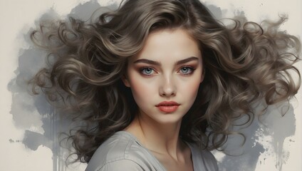 Fototapeta premium beautiful girl. gnerative AI