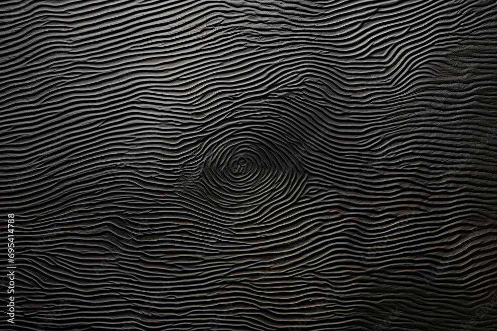 Poster Simplistic fingerprint pattern on a brushed metal texture.