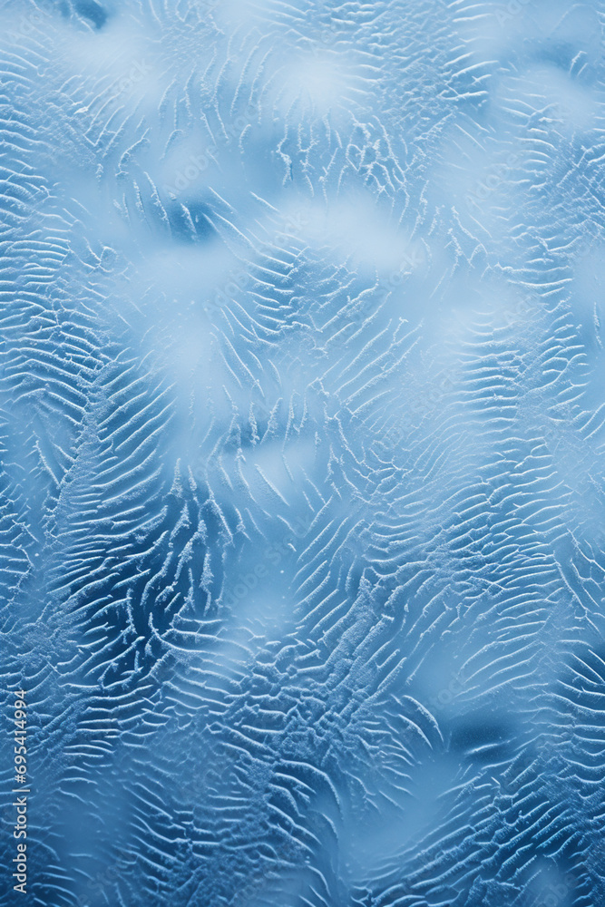 Poster simplistic fingerprint design over a background of frosty glass.