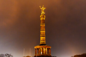 The Victory Column or Goldelse - a monument in Berlin, Germany. Designed by Heinrich Strack circa...