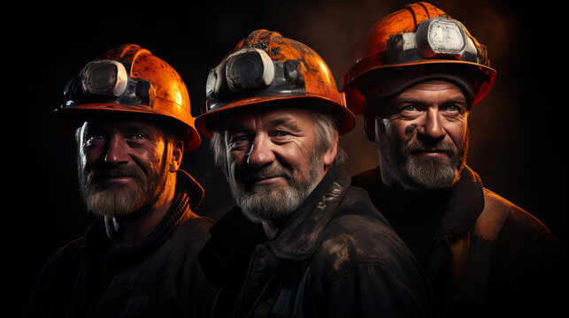 Joyful Coal Miners Embracing Success