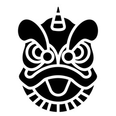 lion dance glyph icon