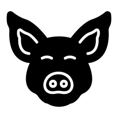 pig glyph icon