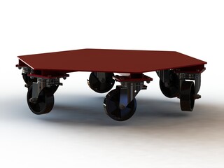 Hex Platform Trolley Base Only 3D model