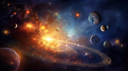 Obraz na płótnie Canvas galaxy in space. Generative Ai