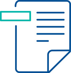 Obraz premium Document with minus sign, business process organization symbol. Excluding files and information from the database. Simple linear color icon isolated on white background