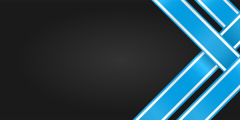 blue and white ribbon with white strip background. blue ribbon background. folded blue ribbon in black background.	