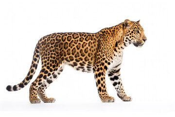 Naklejka premium Amur leopard on white background