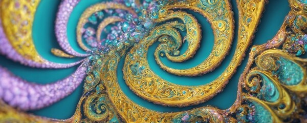 a close up of a colorful swirl pattern