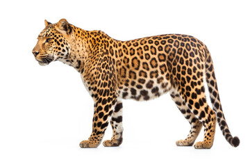Naklejka premium Amur leopard on white background