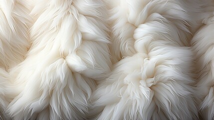 A pristine white fur captures the essence of natural elegance, inviting you to indulge in its softness and beauty within the comforts of an indoor setting