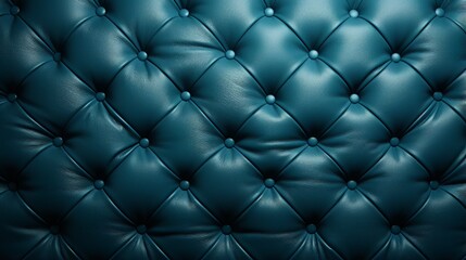 Fototapeta premium Indulge in luxurious comfort as you sink into the deep blue leather of this indoor sofa, the perfect statement piece for any modern living space