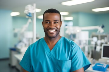 Portrait of a smiling black doctor