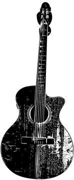 electric guitar isolated on white